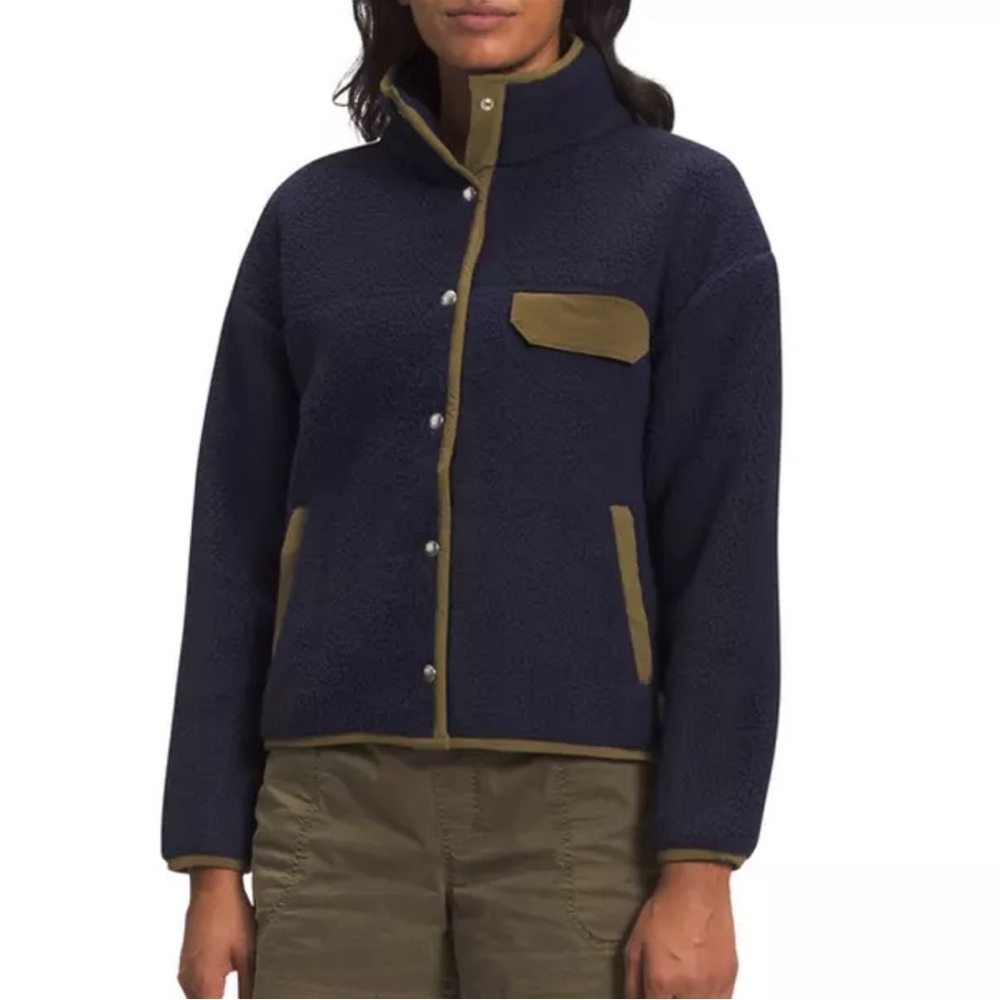 The North Face Women’s Cragmont Fleece. Navy/Green. Large. - Picture 7 of 7